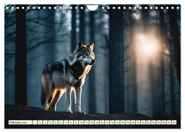Produktbild: A year among wolves (Wall Calendar 2026 DIN A4 landscape), CALVENDO 12 Month Wall Calendar