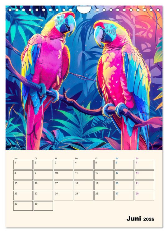 Produktbild: Dschungeltiere - Einzigartige Faszination (Wandkalender 2026 DIN A4 hoch), CALVENDO Monatskalender