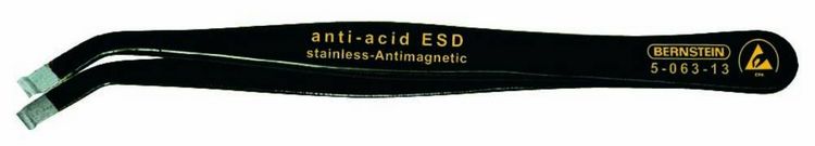 Produktbild: Bernstein Tools for Electronics 5-063-13 SMD-Pinzette 58 SA-ESD Abgerundet 115mm