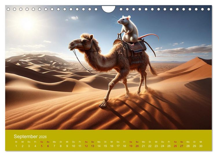 Produktbild: Abenteuerliche Ratten (Wandkalender 2026 DIN A4 quer), CALVENDO Monatskalender
