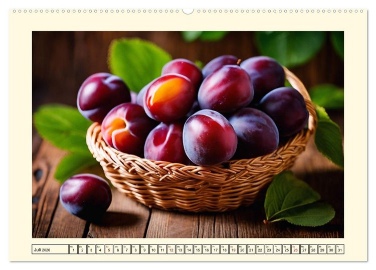 Produktbild: Gesundes frisches Obst (hochwertiger Premium Wandkalender 2026 DIN A2 quer), Kunstdruck in Hochglanz