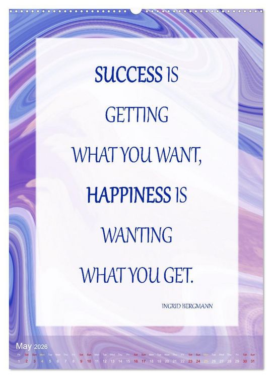 Produktbild: Inspiring sayings (Wall Calendar 2026 DIN A2 portrait), CALVENDO 12 Month Wall Calendar