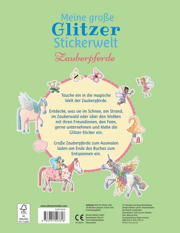 Produktbild: Meine gro&szlig;e Glitzer-Stickerwelt Zauberpferde