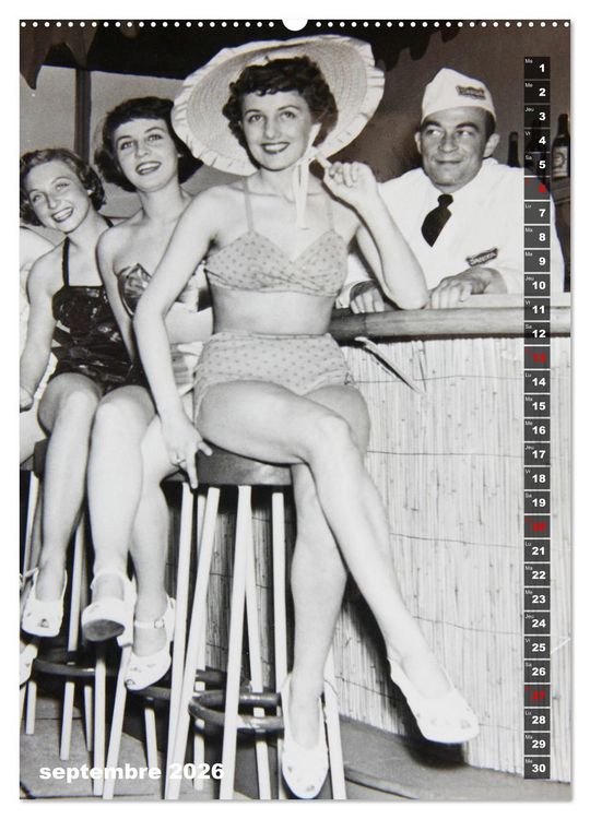 Produktbild: Deux mannequins des ann&eacute;es 1950 - Les jumelles Thea et Helga (Calendrier mural 2026 DIN A2 horizontal) calendrier de bureau