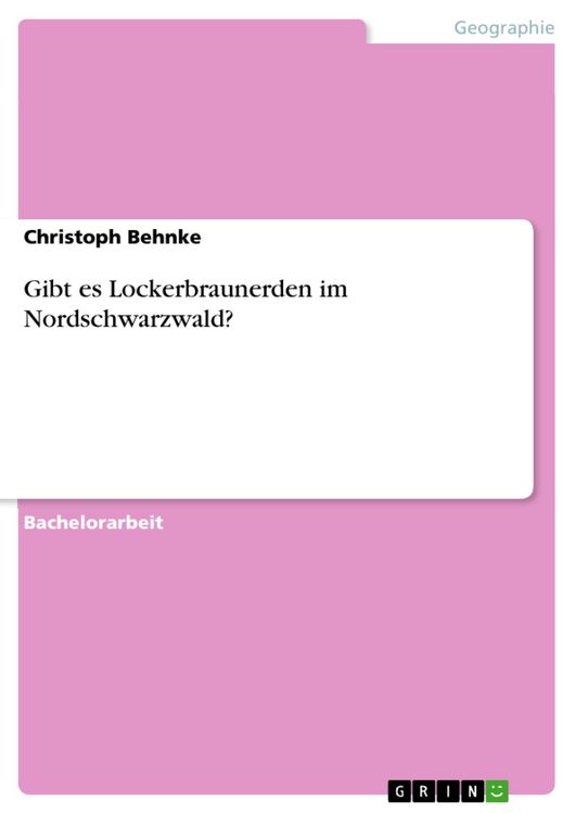 Produktbild: Gibt es Lockerbraunerden im Nordschwarzwald?