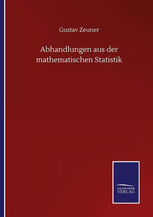 Produktbild: Abhandlungen aus der mathematischen Statistik