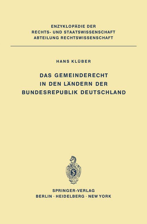 Produktbild: Das Gemeinderecht in den L&auml;ndern der Bundesrepublik Deutschland