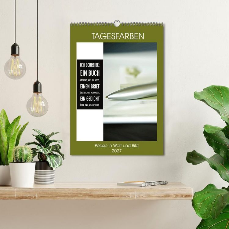 Produktbild: Tagesfarben - Poesie in Wort und Bild (Wandkalender 2027 DIN A3 hoch), CALVENDO Monatskalender