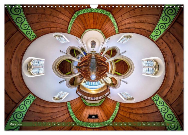 Produktbild: G&ouml;ttliche Projektionen - Kirchenpanoramen (Wandkalender 2026 DIN A3 quer), CALVENDO Monatskalender