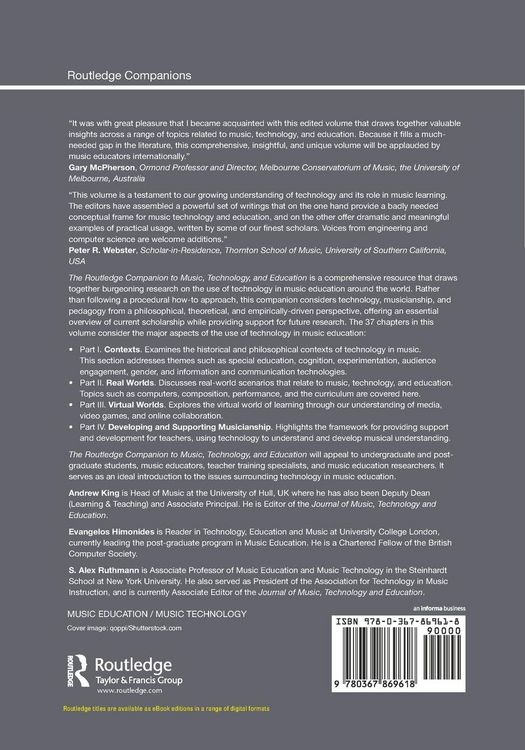 Produktbild: The Routledge Companion to Music, Technology, and Education
