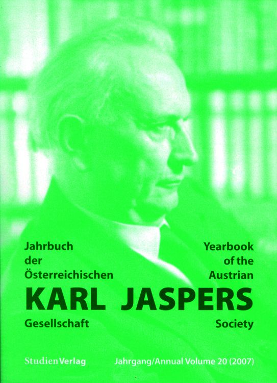 Produktbild: Jahrbuch der &Ouml;sterreichischen Karl-Jaspers-Gesellschaft 20/2007