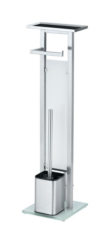 Produktbild: Stand WC-Garnitur Mod. Debar mit Ablage Edelstahl, rostfrei