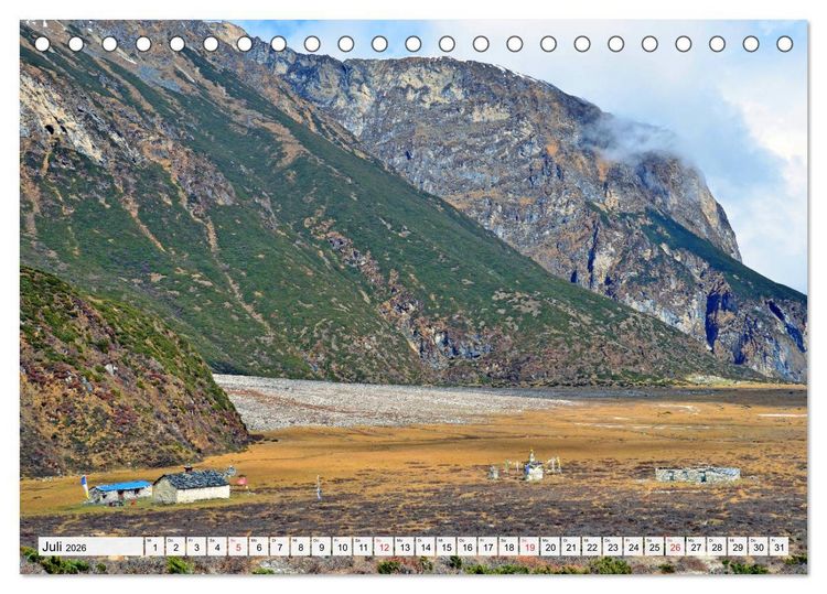 Produktbild: NEPAL, die Umrundung des Manaslu (Tischkalender 2026 DIN A5 quer), CALVENDO Monatskalender
