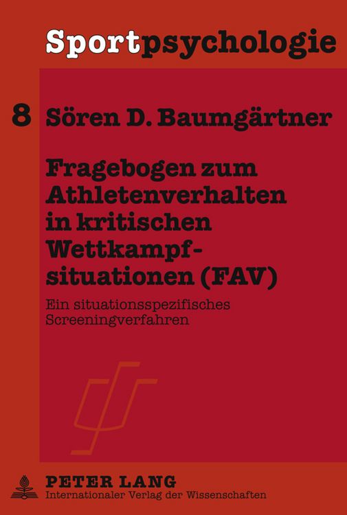 Produktbild: Fragebogen zum Athletenverhalten in kritischen Wettkampfsituationen (FAV)
