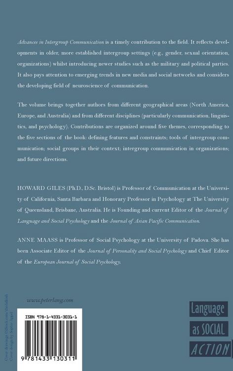 Produktbild: Advances in Intergroup Communication