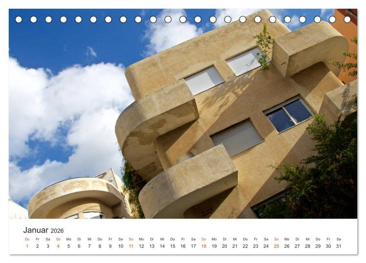 Produktbild: TEL AVIV Fassaden (Tischkalender 2026 DIN A5 quer), CALVENDO Monatskalender