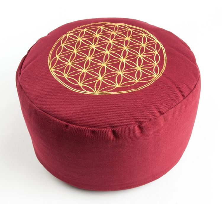 Produktbild: Blume des Lebens Meditationskissen rot