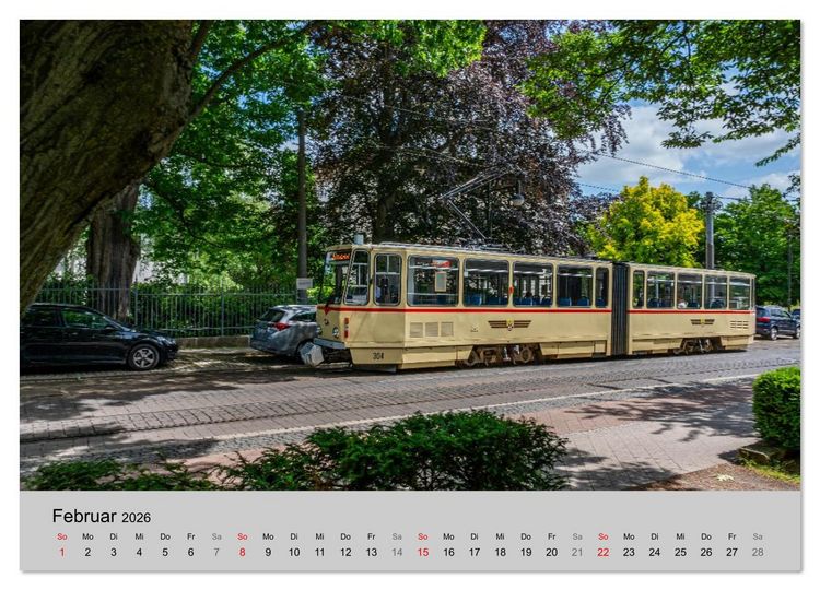 Produktbild: Stra&szlig;enbahnklassiker auf Schienen (Wandkalender 2026 DIN A2 quer), CALVENDO Monatskalender