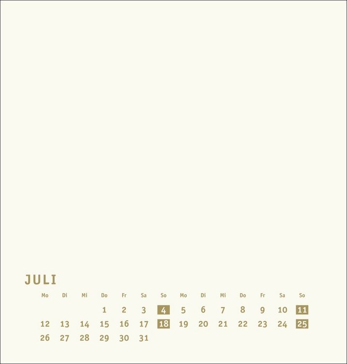 Produktbild: Premium-Bastelkalender gold mittel 2027