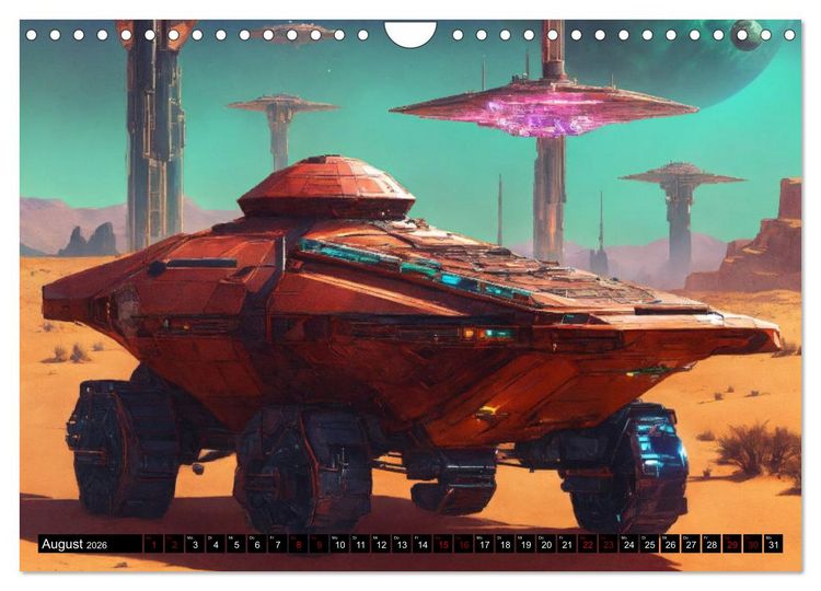 Produktbild: Futuristische Weltraumschlachten (Wandkalender 2026 DIN A4 quer), CALVENDO Monatskalender