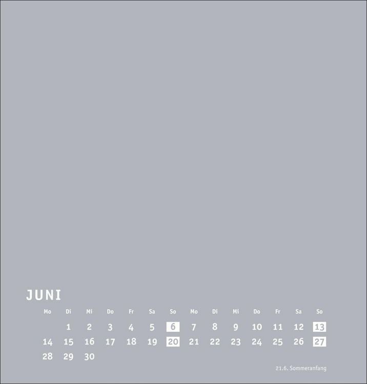 Produktbild: Premium-Bastelkalender silbergrau mittel 2027