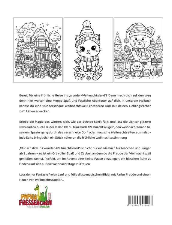 Produktbild: W&uuml;nsch dich ins Wunder-Weihnachtsland ... Festliches Malbuch f&uuml;r Kinder