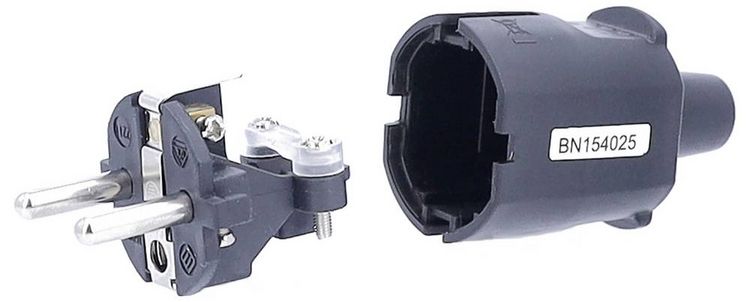 Produktbild: AS Schwabe 62222 Schutzkontaktstecker PVC 230V Schwarz