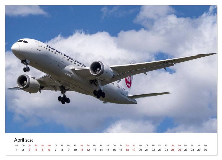 Produktbild: Boeing 787 Kalender (Tischkalender 2026 DIN A5 quer), CALVENDO Monatskalender