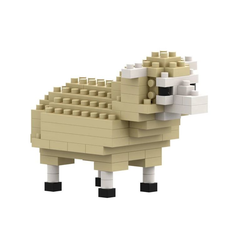 Produktbild: BRIXIES 200280 - Schaf, 3D Konstruktionsbausatz aus Ministeinen, 84 Teile