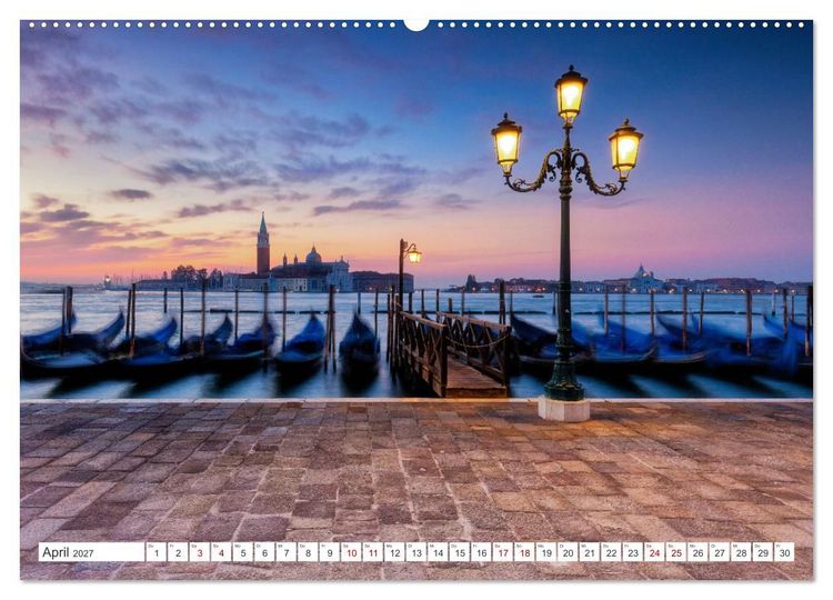 Produktbild: Venedig und Burano - Lagunenstadt und bunte H&auml;user (Wandkalender 2027 DIN A2 quer), CALVENDO Monatskalender
