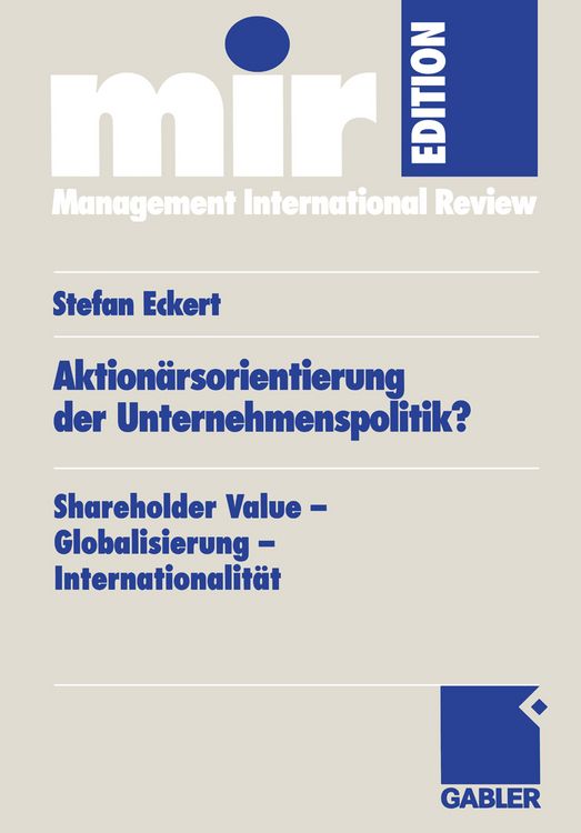 Produktbild: Aktion&auml;rsorientierung der Unternehmenspolitik?