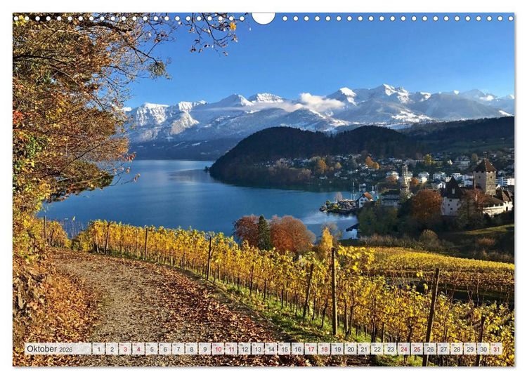 Produktbild: Bergblicke der Schweiz (Wandkalender 2026 DIN A3 quer), CALVENDO Monatskalender
