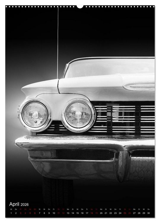 Produktbild: Amerikanische Autos aus den Jahren 1957 bis 1976 Frontansichten (hochwertiger Premium Wandkalender 2026 DIN A2 hoch), Kunstdruck in Hochglanz