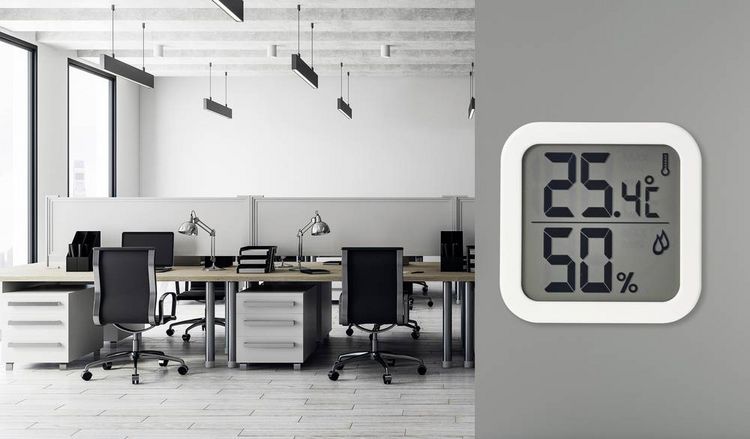 Produktbild: Thermo-/Hygrometer Wei&szlig; 1069HIS
