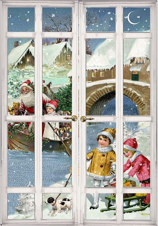 Produktbild: Gru&szlig;karten-Adventskalender &ndash; Nostalgische Adventsfenster