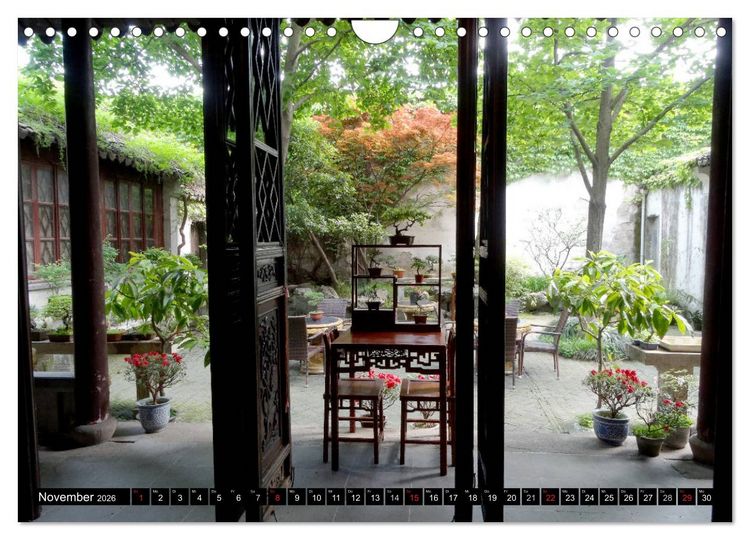 Produktbild: Im chinesischen Garten (Wandkalender 2026 DIN A4 quer), CALVENDO Monatskalender