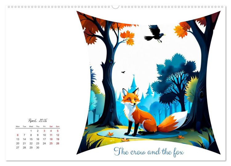 Produktbild: The magical world of fables (Wall Calendar 2026 DIN A2 landscape), CALVENDO 12 Month Wall Calendar