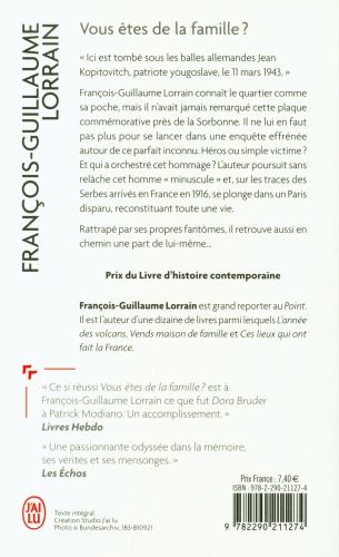 Produktbild: Vous &ecirc;tes de la famille ? : &agrave; la recherche de Jean Kopitovitch