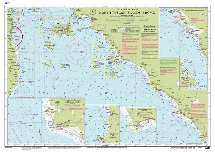 Produktbild: M17 North Tuscan Islands to Rome, Imray Chart