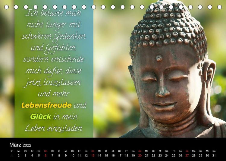 Produktbild: YouFeelGood - Positive Impulse f&uuml;r mehr Gesundheit, Entspannung und Wohlbefinden (Tischkalender 2022 DIN A5 quer)