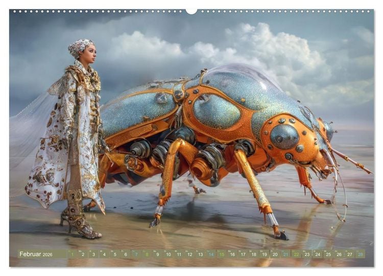 Produktbild: Insektenplanet - Surrealer Science-Fiction (Wandkalender 2026 DIN A2 quer), CALVENDO Monatskalender