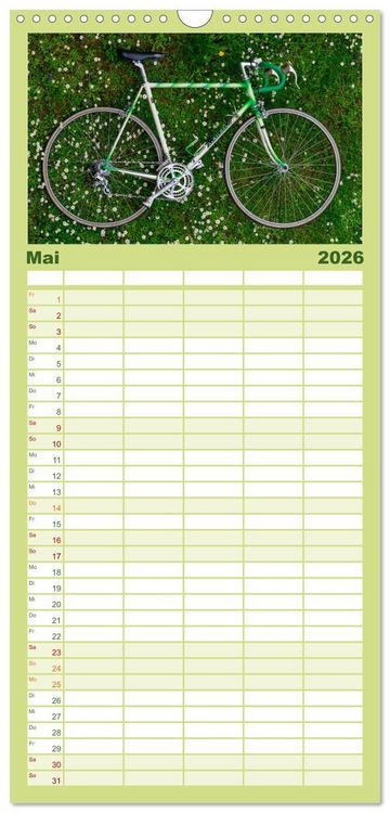 Produktbild: Familienplaner 2026 - Stahlrenner - Rennrad-Klassiker aus Europa mit 5 Spalten (Wandkalender, 21 x 45 cm) CALVENDO
