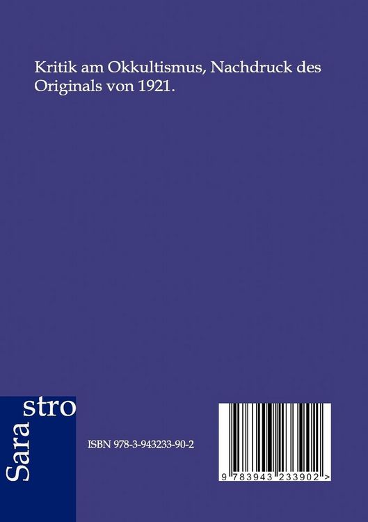 Produktbild: Kritik des Okkultismus