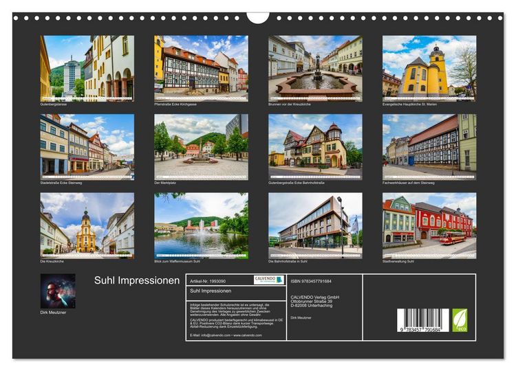 Produktbild: Suhl Impressionen (Wandkalender 2026 DIN A3 quer), CALVENDO Monatskalender