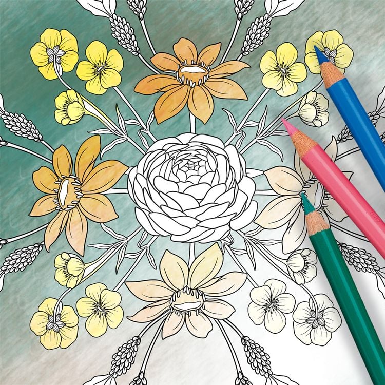 Produktbild: Colorful World - Zarte Blumengr&uuml;&szlig;e
