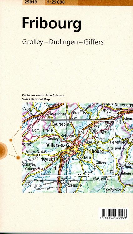 Produktbild: Swisstopo 1 : 25 000 Fribourg