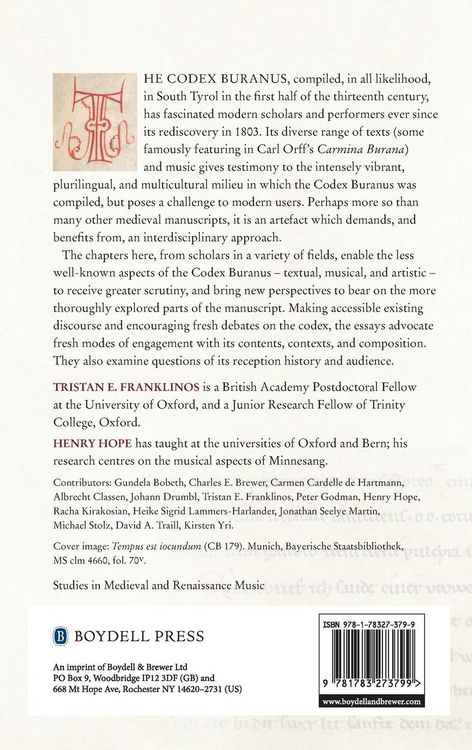 Produktbild: Revisiting the Codex Buranus