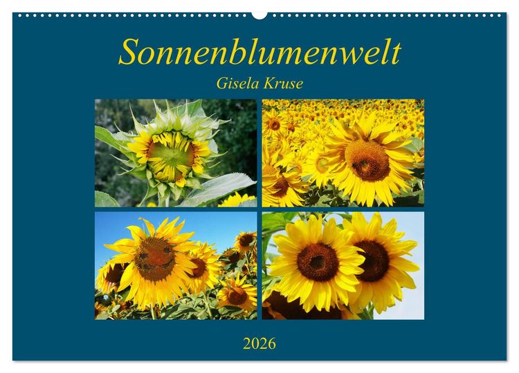 Produktbild: Sonnenblumenwelt (Wandkalender 2026 DIN A2 quer), CALVENDO Monatskalender