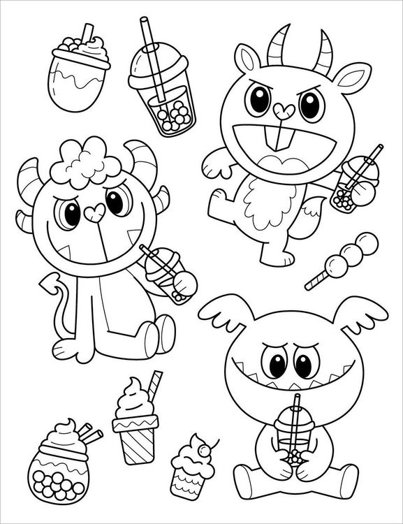Produktbild: The UnCuties Creepy Cosy Cafe Colouring Book