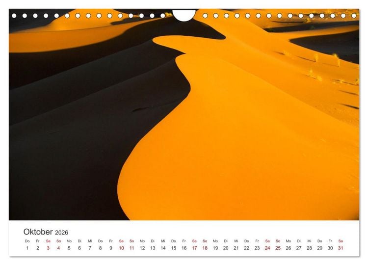 Produktbild: Sahara - Die gr&ouml;&szlig;te Trockenw&uuml;ste der Welt. (Wandkalender 2026 DIN A4 quer), CALVENDO Monatskalender